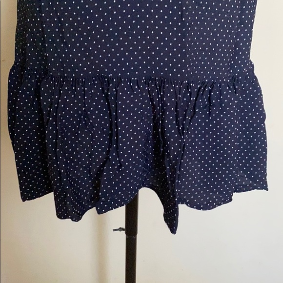 Loft Navy Polka Dot Dress sz M - Picture 2 of 4